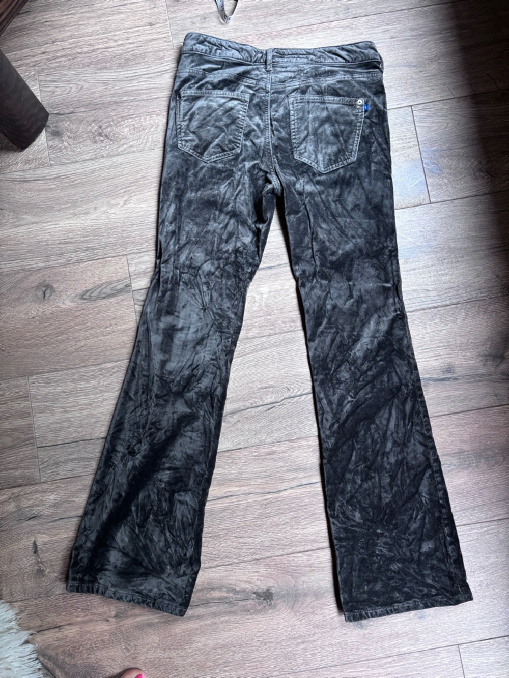 Pilcro Velvet Demi Lune Bootcut Pants Size 29 Green Gray Stretch Anthropologie - Picture 14 of 16